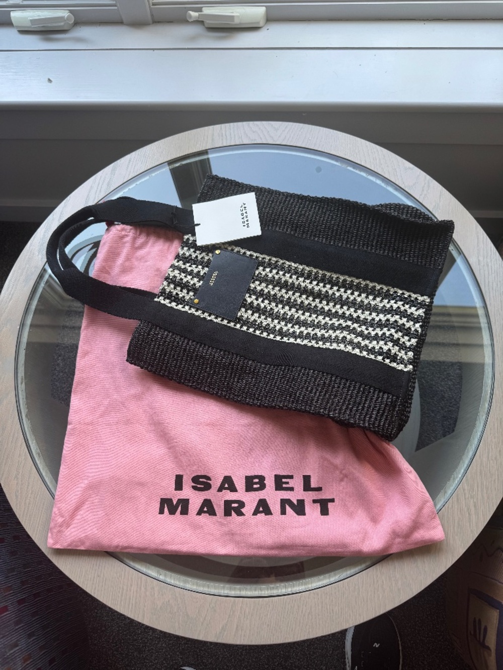 Isabel Marant Black and cream Tote